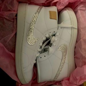 Customized Court Royal Nikes w/ Swarovski Crystal